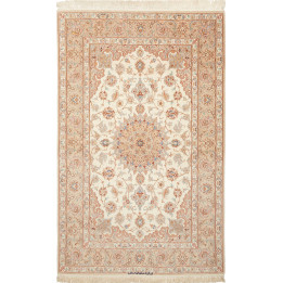 Hand Made Rug Isfahan Persia 107x166 Ivory Beig