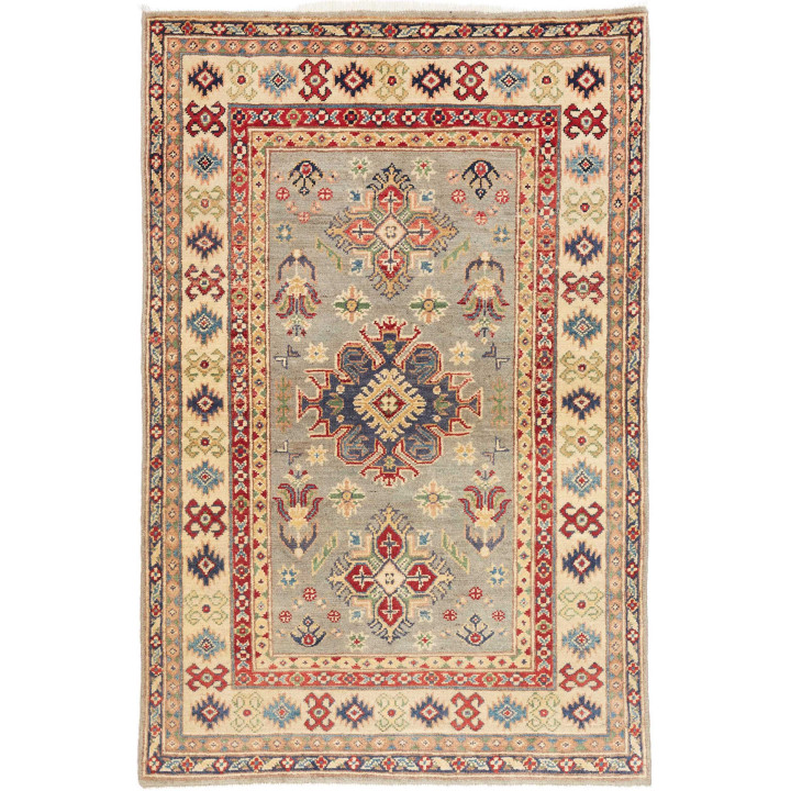 Tappeto Originale Kazak Pakistan 96x147 Grigio