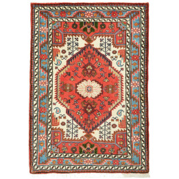 Hand Made Rug Hamadan Persia 86x125 Coral Red I