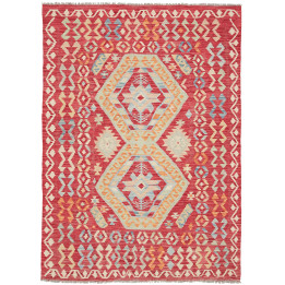 Hand Made Rug Kilim Afghanistan 129x179 Red Lig
