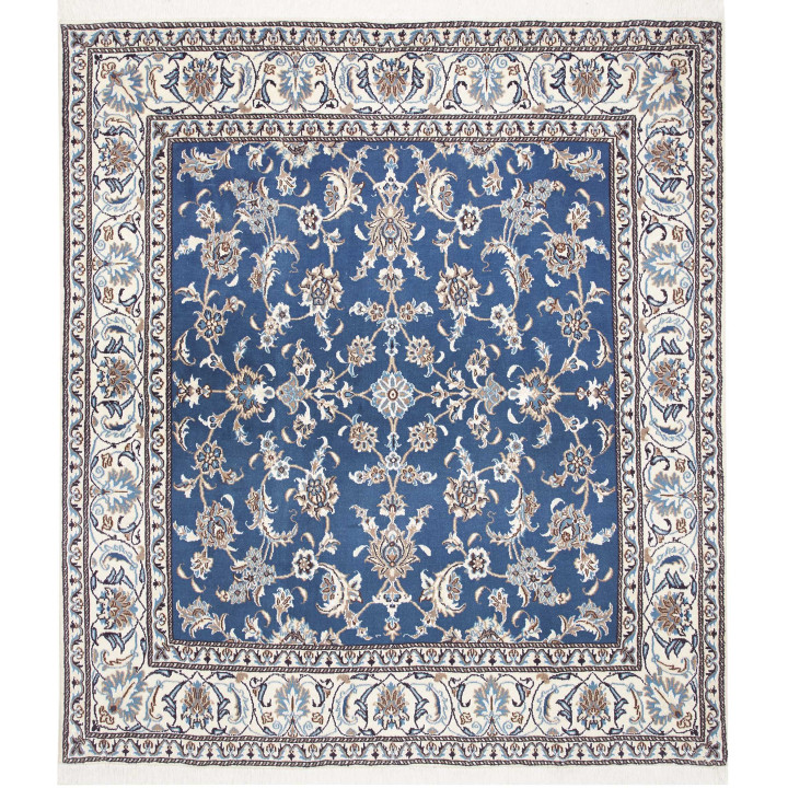 Hand Made Rug Nain Kashmar Persia 192x212 Blue