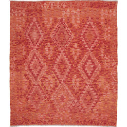 Hand Made Rug Kilim Afghanistan 160x195 Red Ora