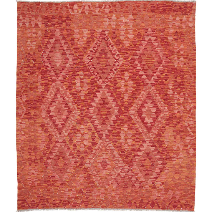 Hand Made Rug Kilim Afghanistan 160x195 Red Ora