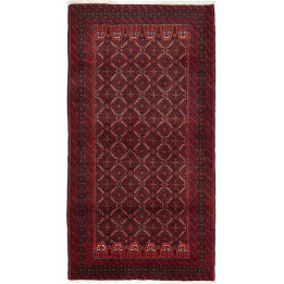 Hand Made Rug Baluch Persia 110x207 Dark Red Bl