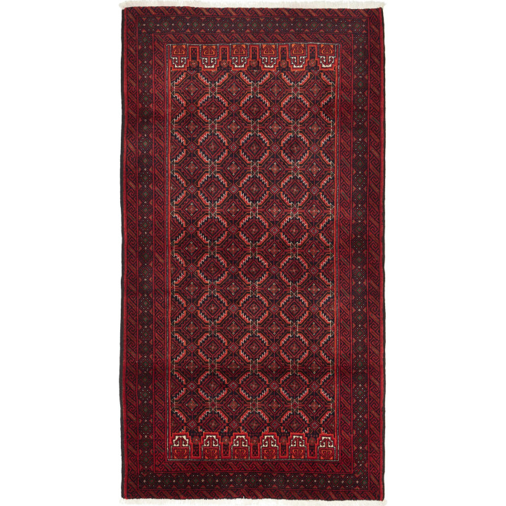 Tappeto Originale Baluch Persia 110x207 Rosso S