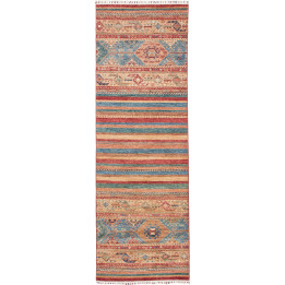 Hand Made Rug Samarkand Pakistan 82x248 Red Blu