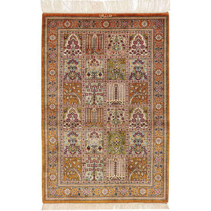 Tappeto Originale Ghom Seta Persia 60x90 Ruggin