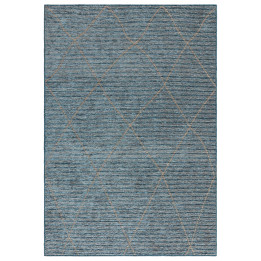 Tappeto Mulberry geometrico blu e beige 120x170
