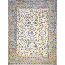 Tappeto Originale Kashan Persia 307x400 Avorio