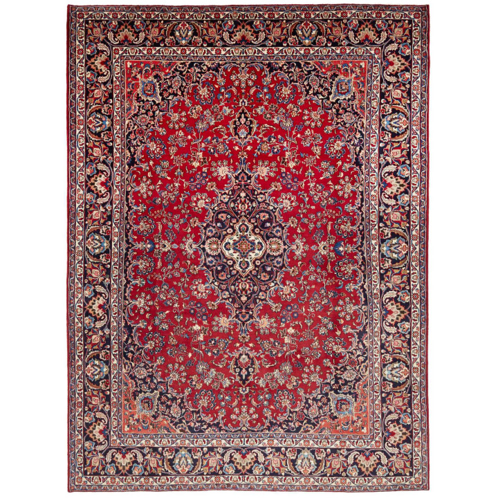 Hand Made Rug Mashad Persia 295x395 Red Dark Bl