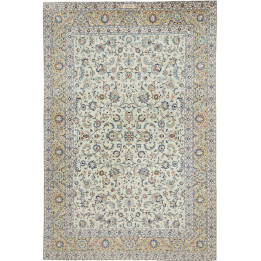 Hand Made Rug Kashan Persia 275x410 Light Blue