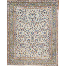 Tappeto Originale Kashan Persia 313x400 Avorio
