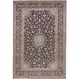 Tappeto Originale Kashan Persia 260x382 Blu Scu