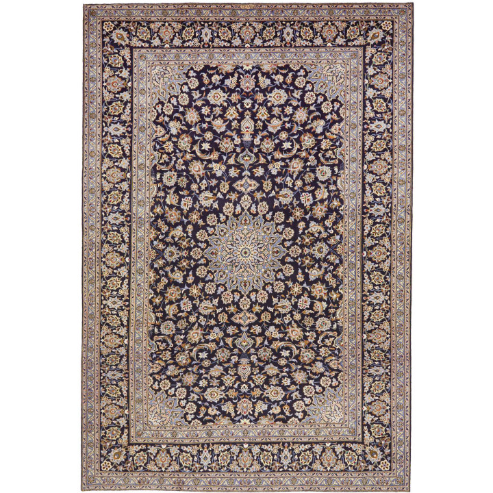 Hand Made Rug Kashan Persia 260x382 Dark Blue L