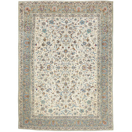 Hand Made Rug Kashan Persia 285x395 Ivory Sage