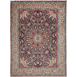 Tappeto Originale Kashan Persia 310x410 Blu Not