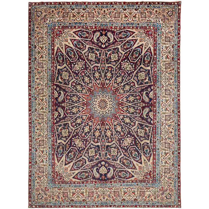 Tappeto Originale Kashan Persia 310x410 Blu Not