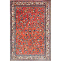 Hand Made Rug Sarough Persia 245x355 Coral Red