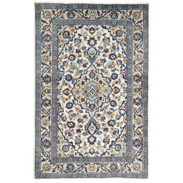 Hand Made Rug Kashan Fine Persia 96x150 Ivory C