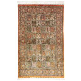 Tappeto Originale Ghom Seta Persia 97x154 Terra