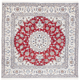Hand Made Rug Nain Kashmar Persia 196x193 Red I