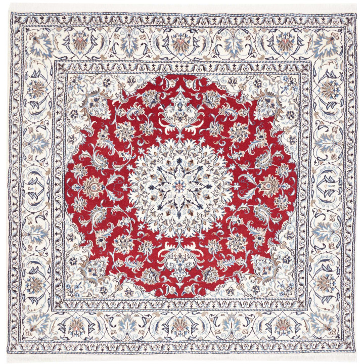 Hand Made Rug Nain Kashmar Persia 196x193 Red I