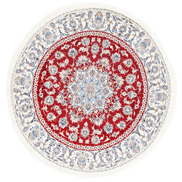 Hand Made Rug Nain Kashmar Persia 195x195 Red I