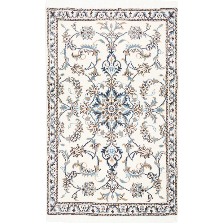 Hand Made Rug Nain Kashmar Persia 88x142 Ivory
