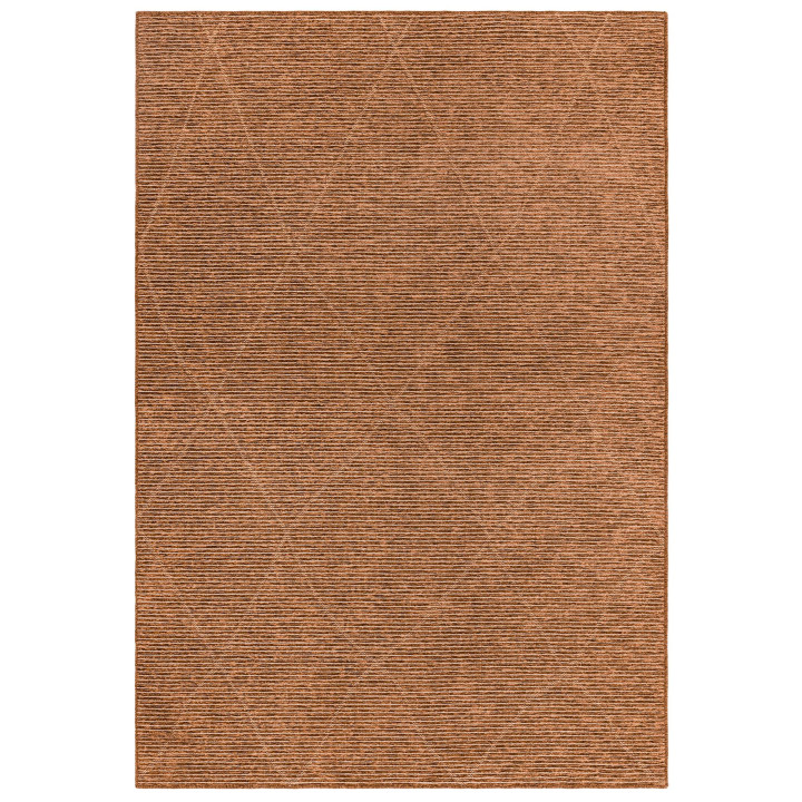 Tappeto Mulberry geometrico arancione e rame 120