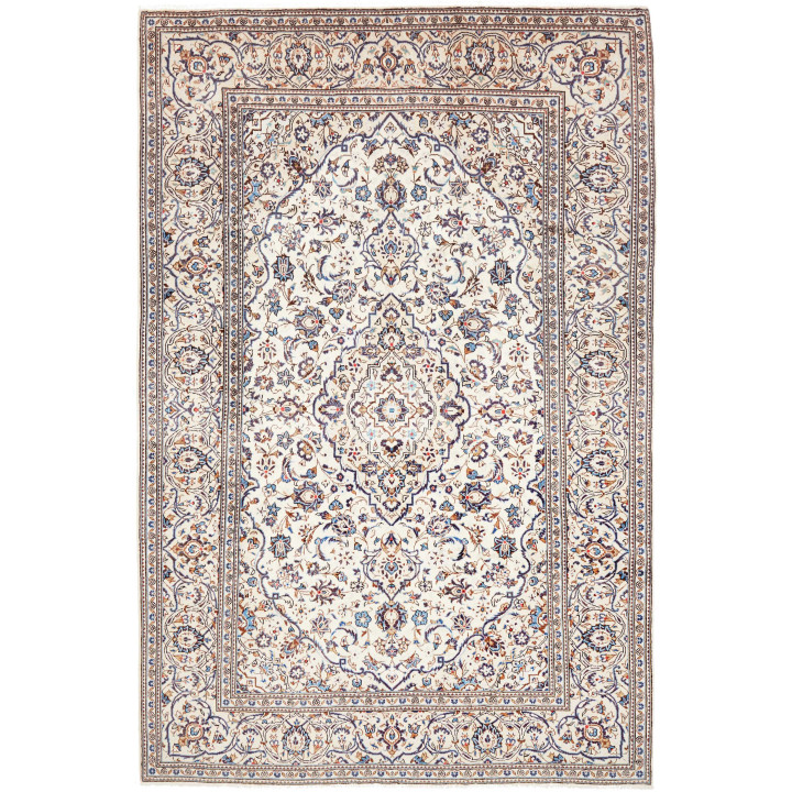 Tappeto Originale Kashan Persia 195x302 Avorio