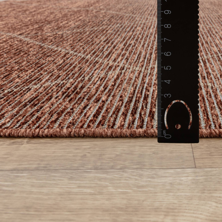 Tappeto Mulberry geometrico arancione e rame 120