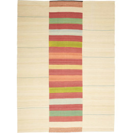 Hand Made Rug Modern Kilim Persia 166x225 Ivory