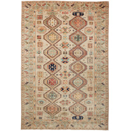 Hand Made Rug Kazak Fine Pakistan 203x303 Beige