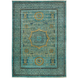 Hand Made Rug Kairo Pakistan 207x294 Petrol Gre