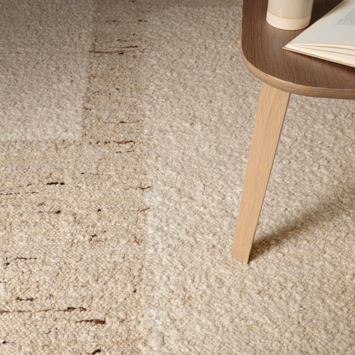 Rug Napa geometric beige and rope with brown acc