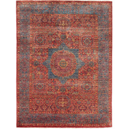 Hand Made Rug Kairo Pakistan 146x194 Red Blue