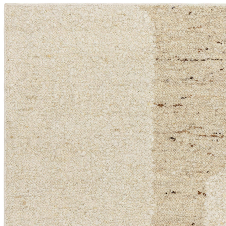 Tappeto Napa geometrico beige e corda con sfumat