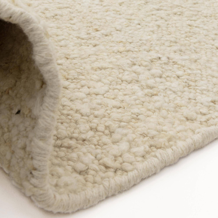 Tappeto Napa geometrico beige e corda con sfumat