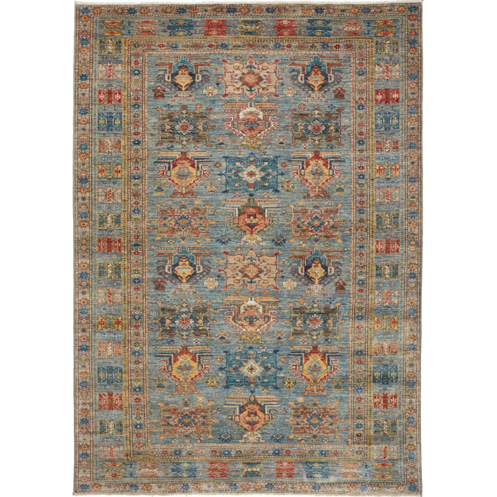 Hand Made Rug Kazak Fine Pakistan 168x240 Blue