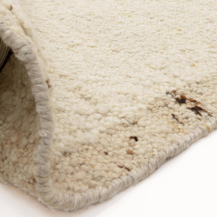 Rug Napa plain beige and rope with neutral shade