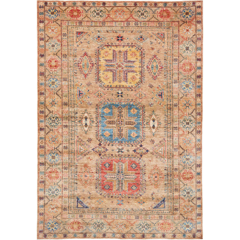 Rug Kazak Fine Pakistan 170x243 Beige Ochre