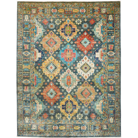 Rug Tribal Pakistan 240x312 Petrol Blue Of Terr