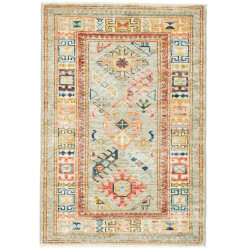 Rug Kazak Fine Pakistan 63x93 Grey-blue Ochre