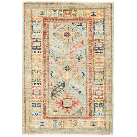 Rug Kazak Fine Pakistan 63x93 Grey-blue Ochre