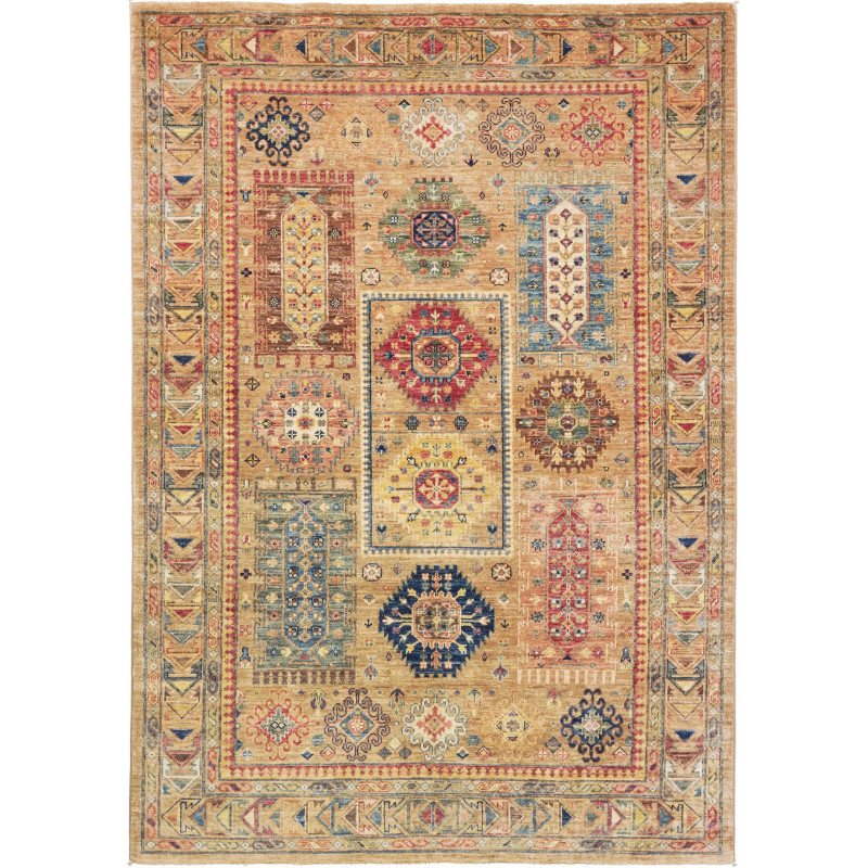 Rug Tribal Pakistan 146x211 Golden Brown Ochre