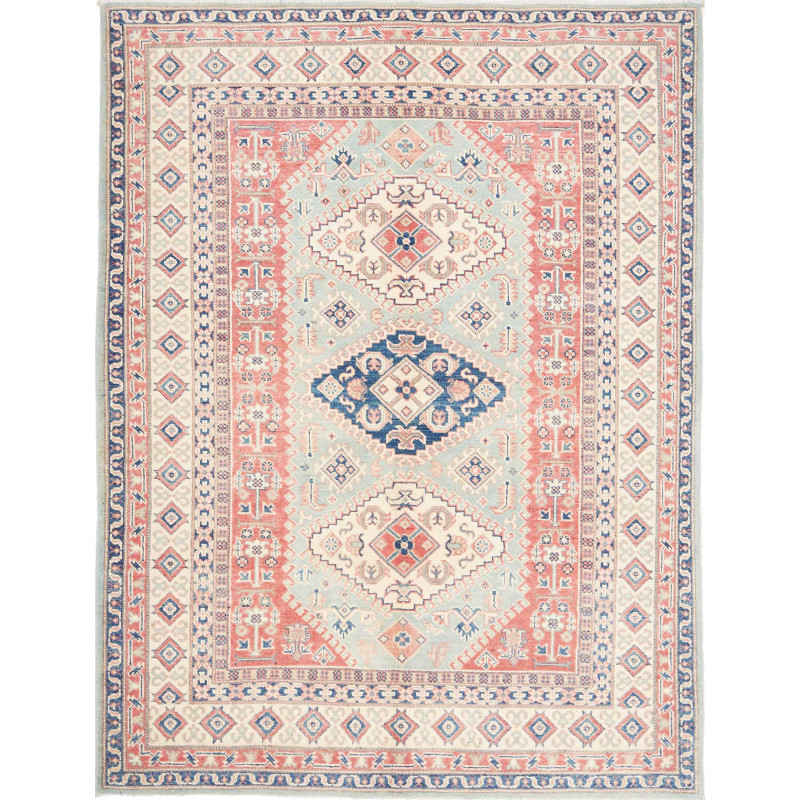 Rug Kazak Afghanistan 147x194 Pale Aqua Coral B
