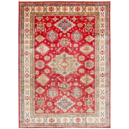 Rug Kazak Fine Pakistan 209x290 Red Cream Blue