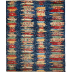Rug Mosaic Pakistan 250x298 Blue Red Yellow Bei