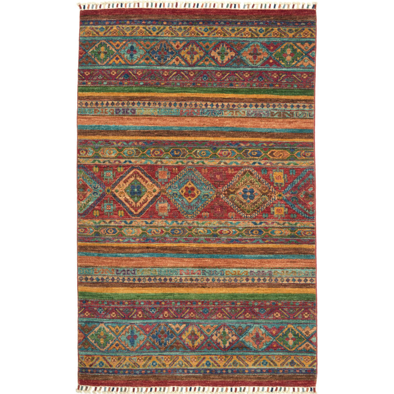 Rug Samarkand Pakistan 100x159 Burgundy Red Tur
