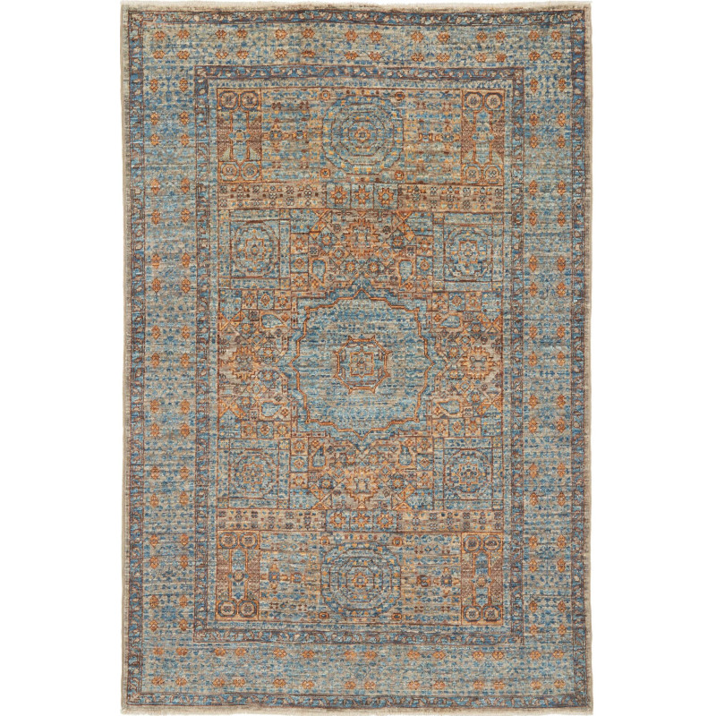 Rug Mamlouk Pakistan 99x152 Dust Blue Ocher Bro